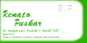 renato puskar business card